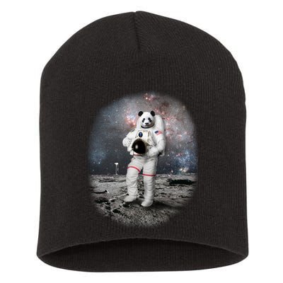 Panda In Space Astronaut Short Acrylic Beanie
