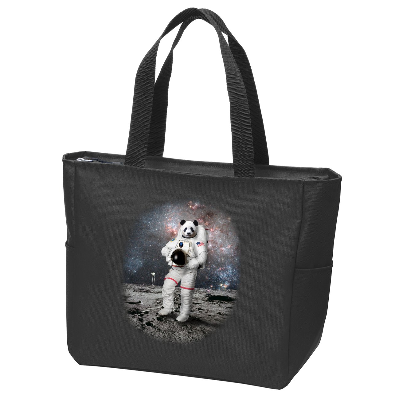 Panda In Space Astronaut Zip Tote Bag