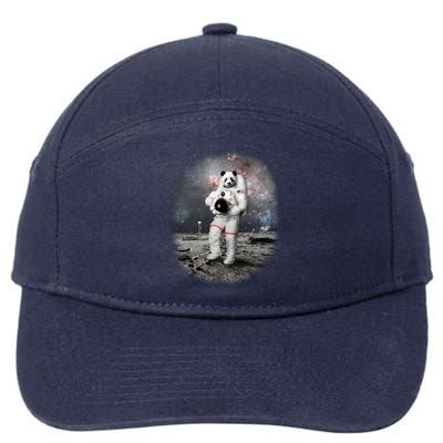 Panda In Space Astronaut 7-Panel Snapback Hat