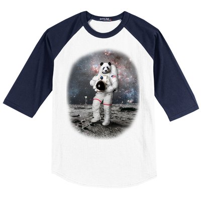 Panda In Space Astronaut Baseball Sleeve Shirt