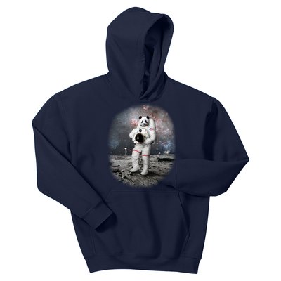 Panda In Space Astronaut Kids Hoodie