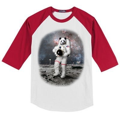 Panda In Space Astronaut Kids Colorblock Raglan Jersey