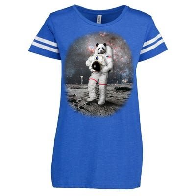 Panda In Space Astronaut Enza Ladies Jersey Football T-Shirt