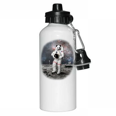 Panda In Space Astronaut Aluminum Water Bottle