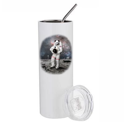 Panda In Space Astronaut Stainless Steel Tumbler