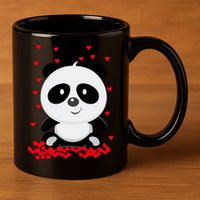 Panda Love 11oz C Handle Ceramic Mug