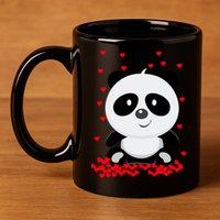 Panda Love 11oz C Handle Ceramic Mug