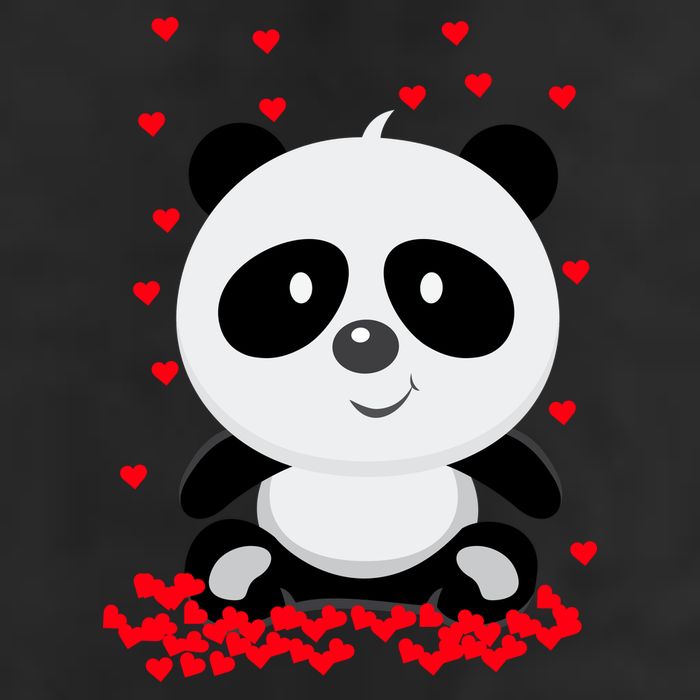Panda Love 11oz C Handle Ceramic Mug