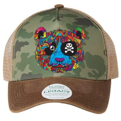 Panda Pirate Abstract Legacy Tie Dye Trucker Hat