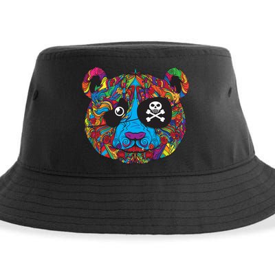 Panda Pirate Abstract Sustainable Bucket Hat