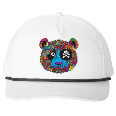 Panda Pirate Abstract Snapback Five-Panel Rope Hat