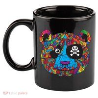 Panda Pirate Abstract 11oz C Handle Ceramic Mug