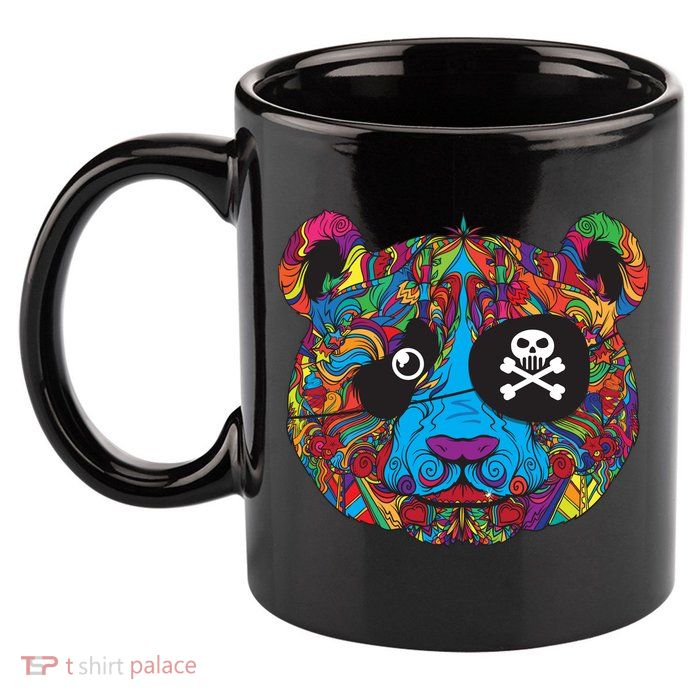 Panda Pirate Abstract 11oz C Handle Ceramic Mug