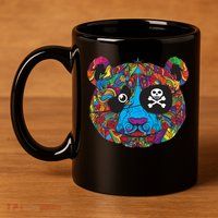 Panda Pirate Abstract 11oz C Handle Ceramic Mug
