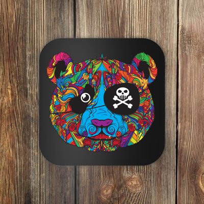 Panda Pirate Abstract Coaster