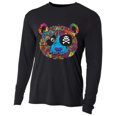 Panda Pirate Abstract Cooling Performance Long Sleeve Crew