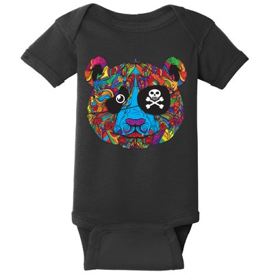 Panda Pirate Abstract Baby Bodysuit