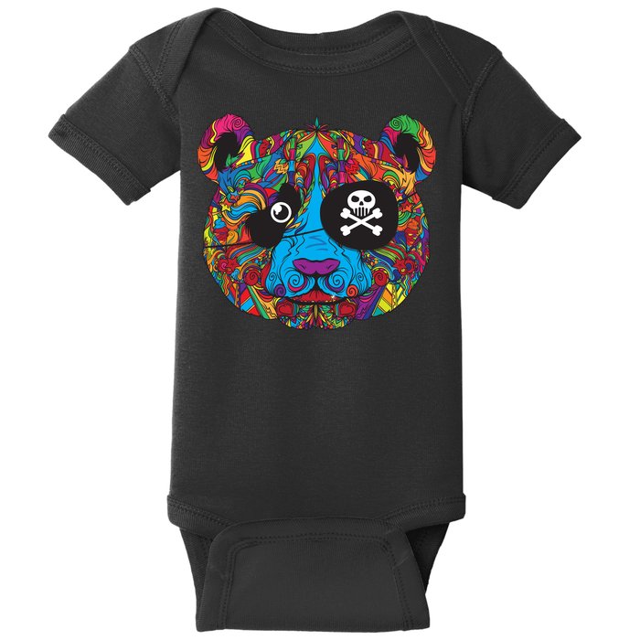 Panda Pirate Abstract Baby Bodysuit