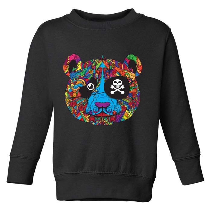 Panda Pirate Abstract Toddler Sweatshirt