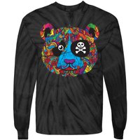 Panda Pirate Abstract Tie-Dye Long Sleeve Shirt