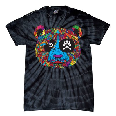 Panda Pirate Abstract Tie-Dye T-Shirt