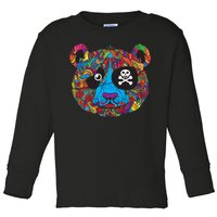 Panda Pirate Abstract Toddler Long Sleeve Shirt