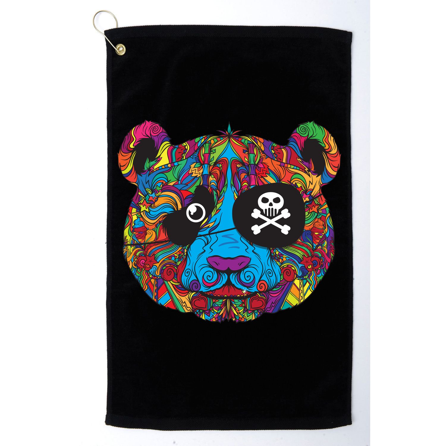 Panda Pirate Abstract Golf Towel