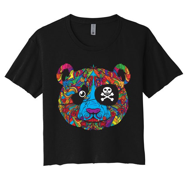 Panda Pirate Abstract Crop Top