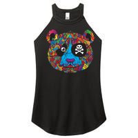 Panda Pirate Abstract Women’s Perfect Tri Rocker Tank