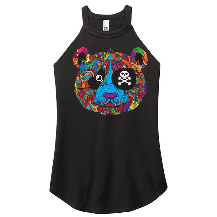 Panda Pirate Abstract Women’s Perfect Tri Rocker Tank