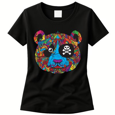 Panda Pirate Abstract Womens T-Shirt