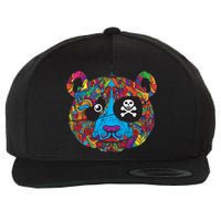 Panda Pirate Abstract Wool Snapback Cap