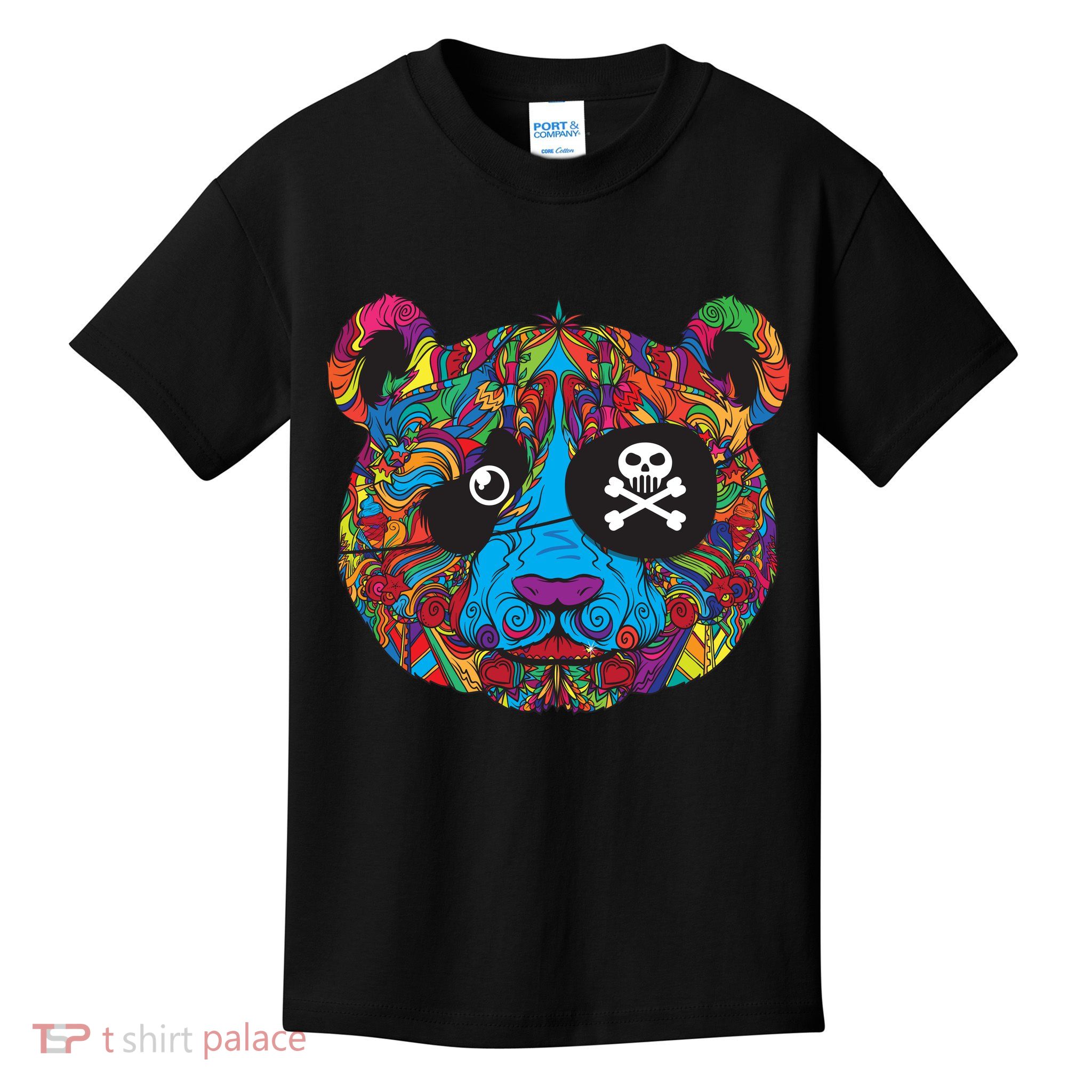 Panda Pirate Abstract Kids T-Shirt