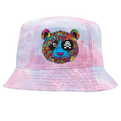 Panda Pirate Abstract Tie-Dyed Bucket Hat