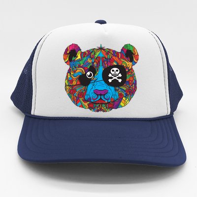 Panda Pirate Abstract Trucker Hat