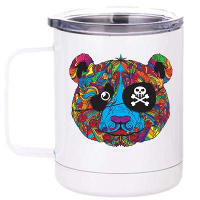 Panda Pirate Abstract 12 oz Stainless Steel Tumbler Cup