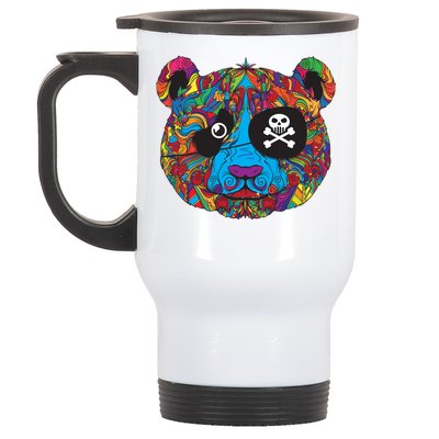 Panda Pirate Abstract Stainless Steel Travel Mug