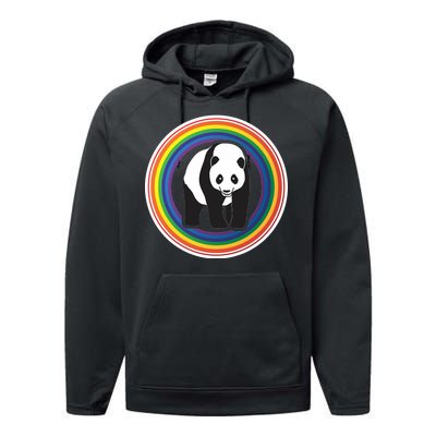 Panda Rainbow Performance Fleece Hoodie