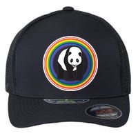 Panda Rainbow Flexfit Unipanel Trucker Cap