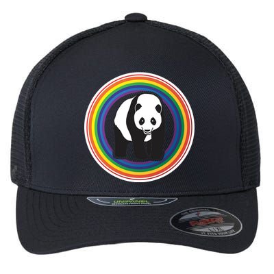 Panda Rainbow Flexfit Unipanel Trucker Cap