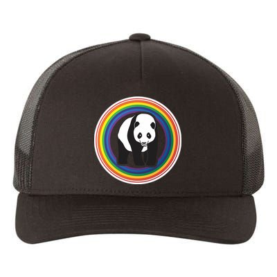 Panda Rainbow Yupoong Adult 5-Panel Trucker Hat