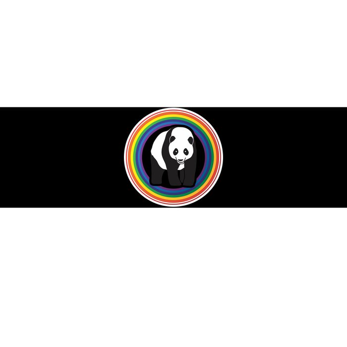 Panda Rainbow Bumper Sticker