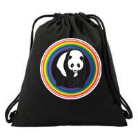 Panda Rainbow Drawstring Bag