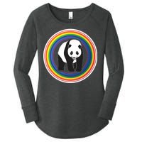 Panda Rainbow Women's Perfect Tri Tunic Long Sleeve Shirt