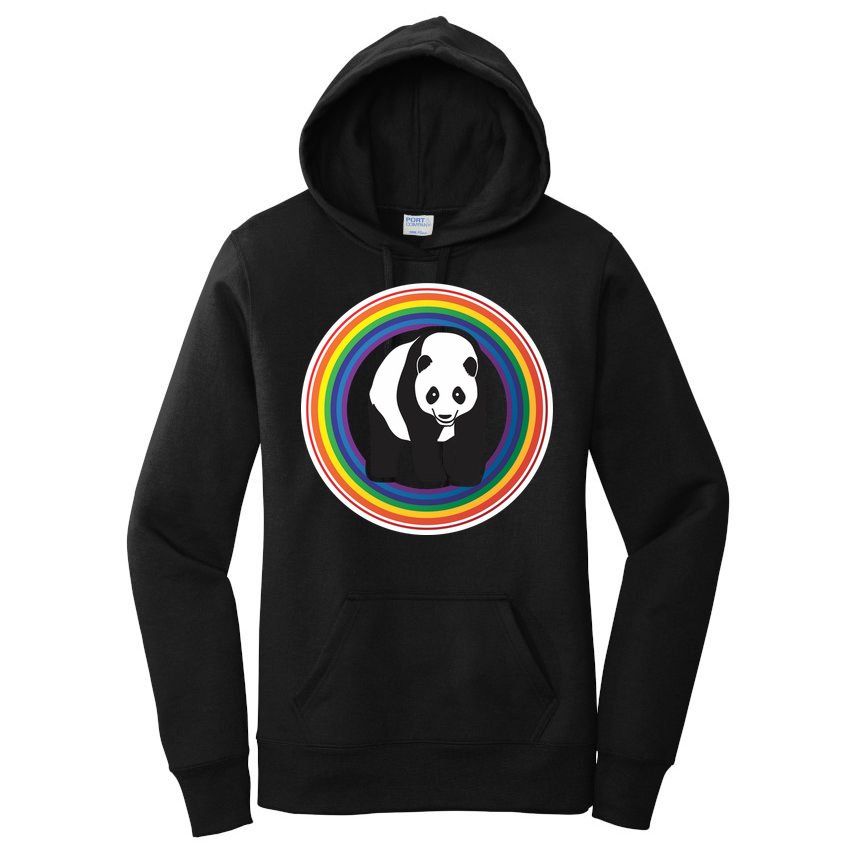 Panda Rainbow Women's Pullover Hoodie