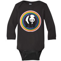 Panda Rainbow Baby Long Sleeve Bodysuit