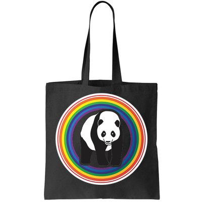 Panda Rainbow Tote Bag