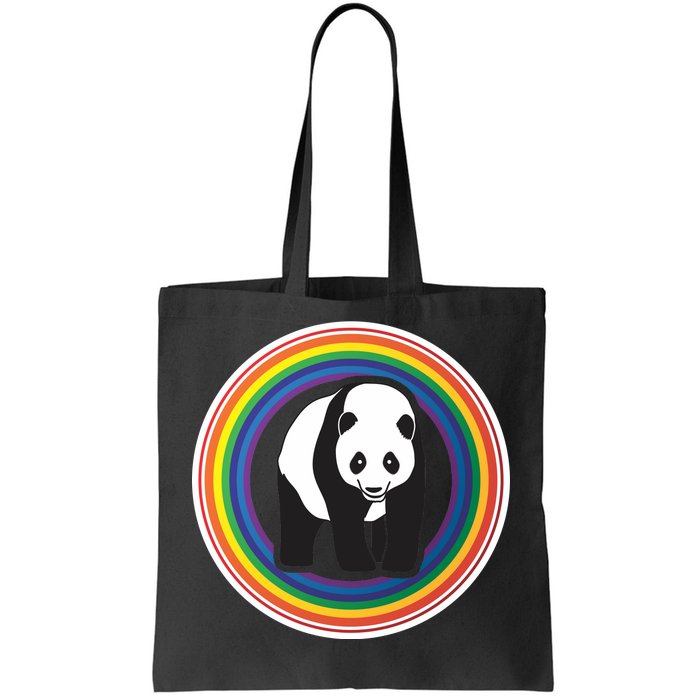 Panda Rainbow Tote Bag