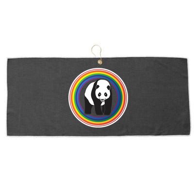 Panda Rainbow Large Microfiber Waffle Golf Towel