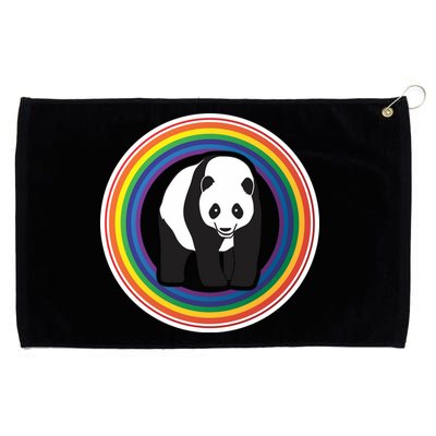 Panda Rainbow Grommeted Golf Towel